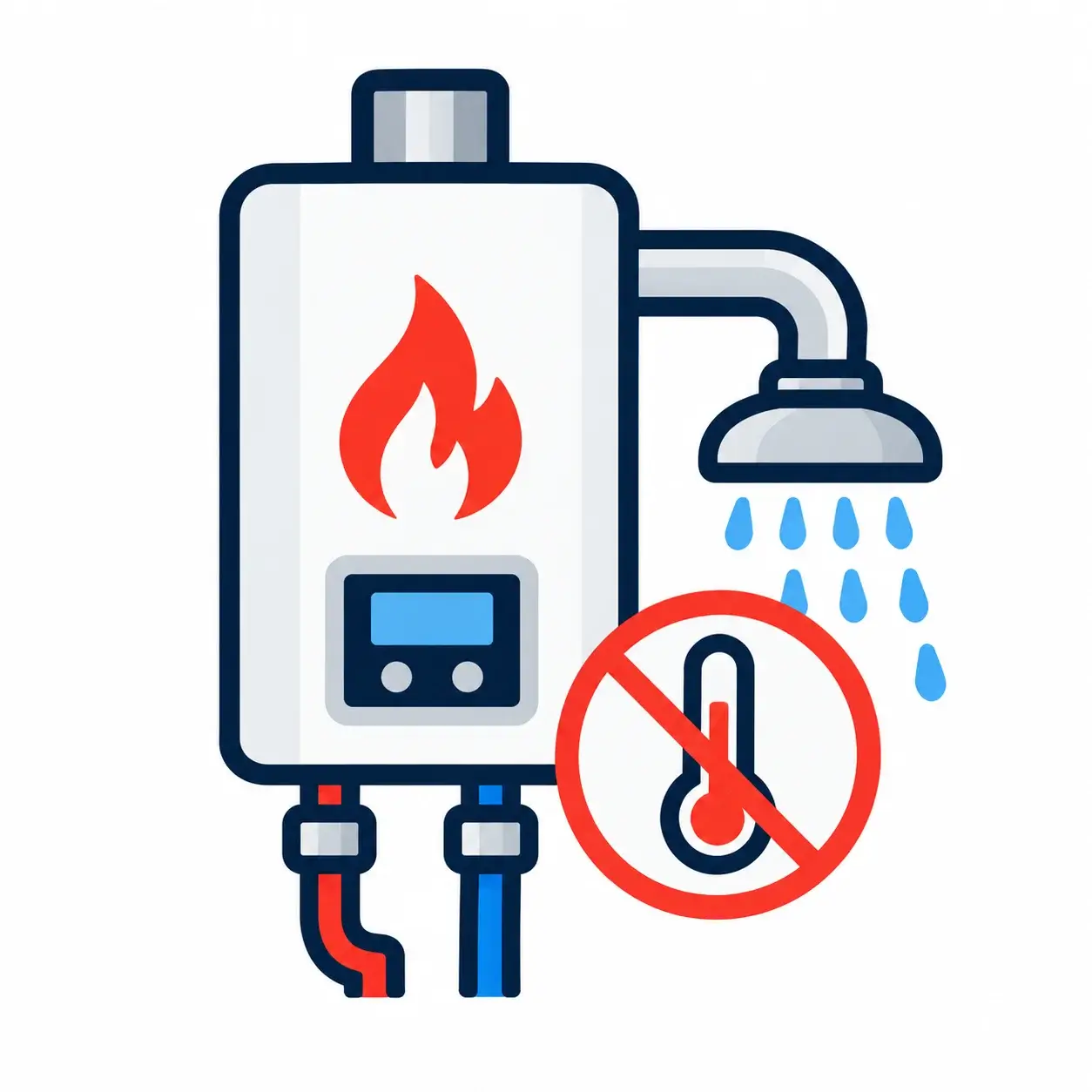 warmwasser störung icon